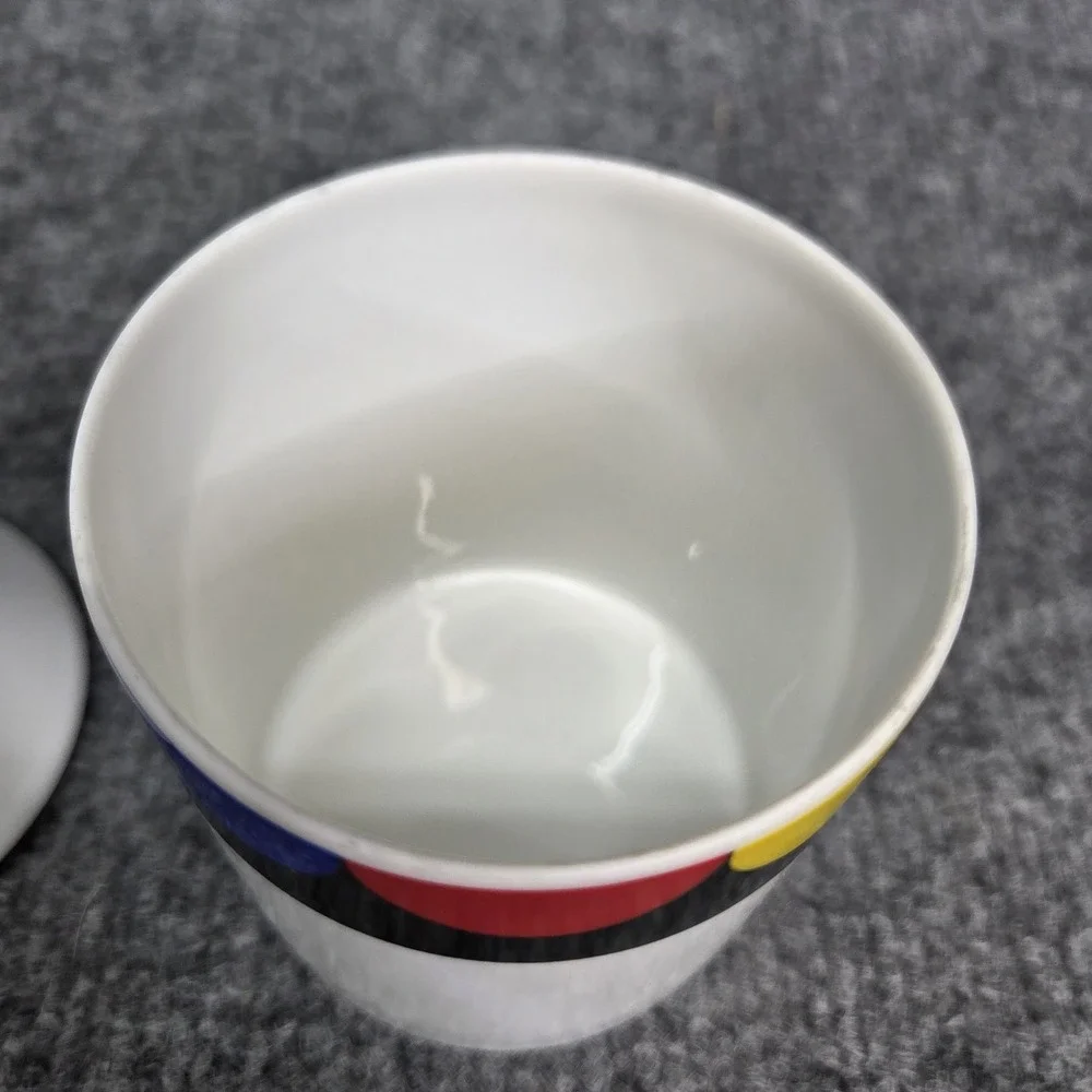 Thomas Atelier Collection Postmodern MEMPHIS‎ Milano Art Porcelain Jar Lid Retro